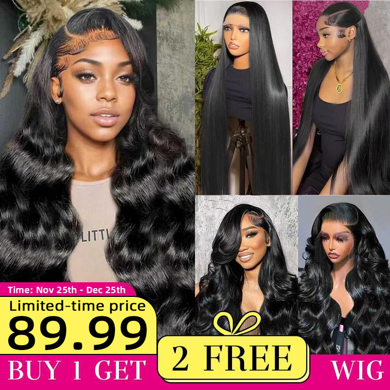 [Combo sale 26"&22"&22"]  Buy 1, Get 2 FREE! The Ultimate 3-Wig Style Bundle: Curly, Straight & Body Wave. 180% Density, Pre-Plucked.