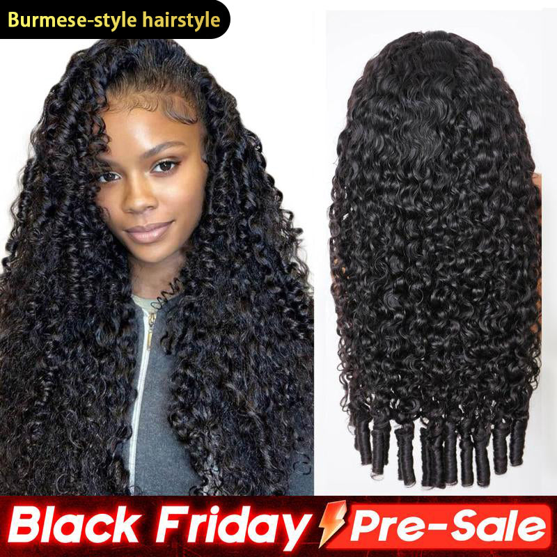 Sale Happening Now:70% off Burmese Curly 13×6 HD Lace Glueless Wig | Bleached Knots & Drawstring Fit