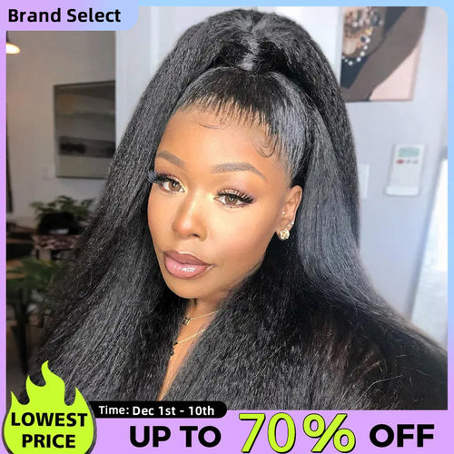 Sale Happening Now:70%OFF — Kinky Straight 360 Full Lace Glueless Wig | Pre-Cut & Pre-Plucked