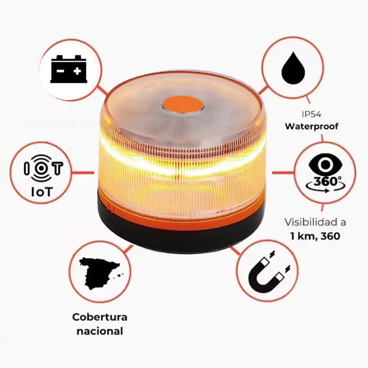 ⭐ÚLTIMAS 3 HORAS: 70% DE DESCUENTO⭐Luz de Emergencia V16 – Aprobada 2026, Magnética IP54 – Cumple con la Normativa 2026