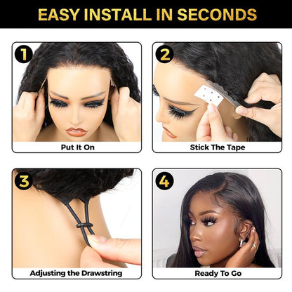 Sale Happening Now:70% off Burmese Curly 13×6 HD Lace Glueless Wig | Bleached Knots & Drawstring Fit