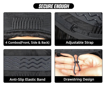 Sale Happening Now: 70% OFF — Afro Curly Glueless Wear-Go Half Wig | 180%–250% Density | Drawstring Cap