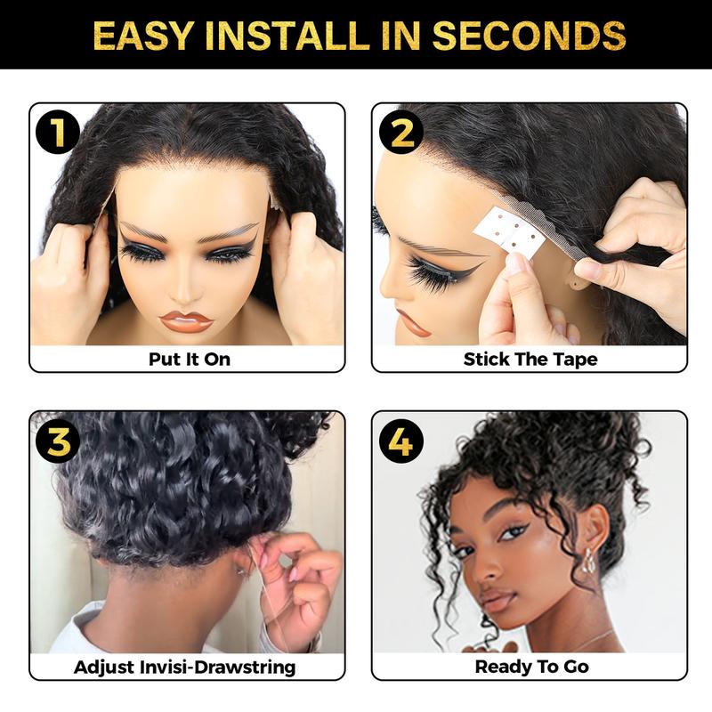 Sale Happening Now:70%OFF — Kinky Straight 360 Full Lace Glueless Wig | Pre-Cut & Pre-Plucked