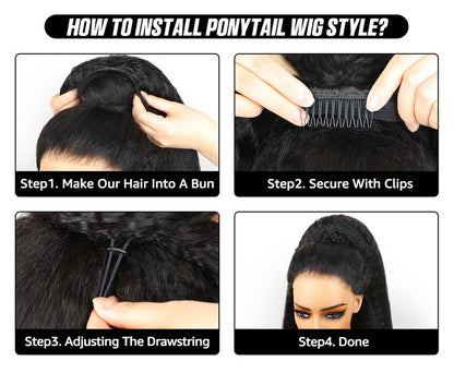 Sale Happening Now: 70% OFF — Afro Curly Glueless Wear-Go Half Wig | 180%–250% Density | Drawstring Cap