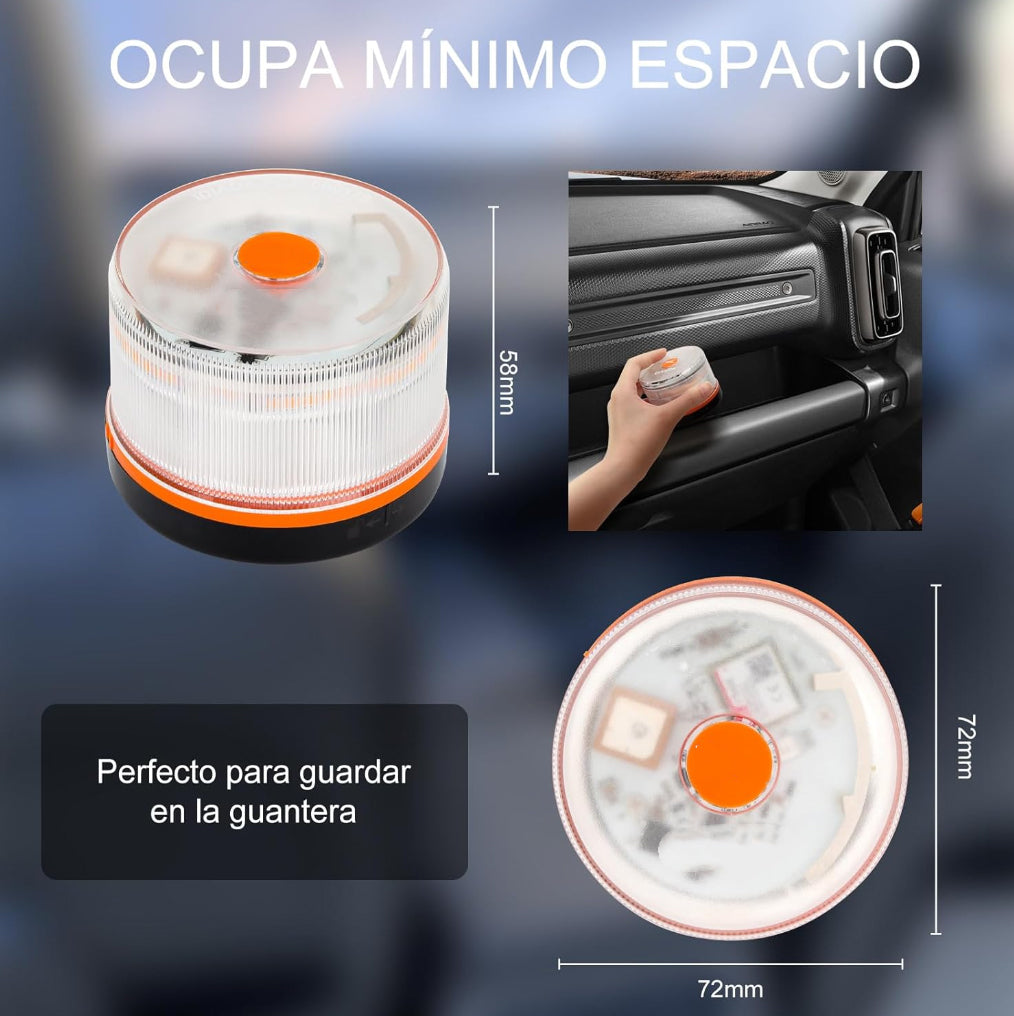 ⭐ÚLTIMAS 3 HORAS: 70% DE DESCUENTO⭐Luz de Emergencia V16 – Aprobada 2026, Magnética IP54 – Cumple con la Normativa 2026