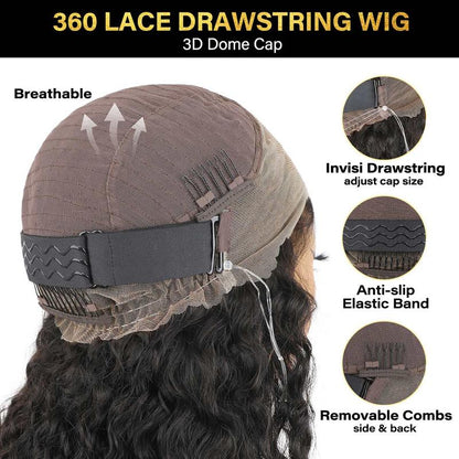 Sale Happening Now:70%OFF — Kinky Straight 360 Full Lace Glueless Wig | Pre-Cut & Pre-Plucked