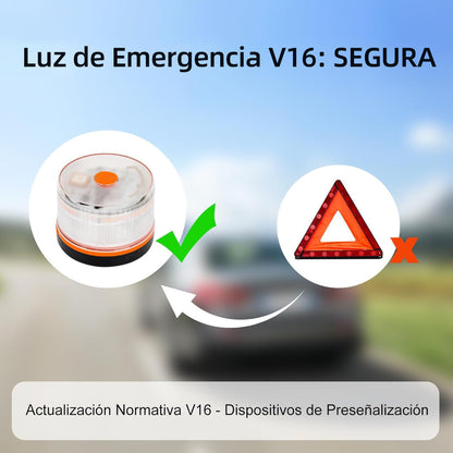 ⭐ÚLTIMAS 3 HORAS: 70% DE DESCUENTO⭐Luz de Emergencia V16 – Aprobada 2026, Magnética IP54 – Cumple con la Normativa 2026