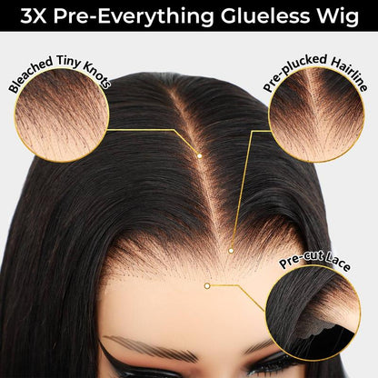 Sale Happening Now:70%OFF — Kinky Straight 360 Full Lace Glueless Wig | Pre-Cut & Pre-Plucked